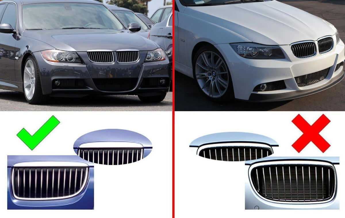 Bmw E90/91 05-09 (Pre-Facelift) M4 Look Gloss Black Grills